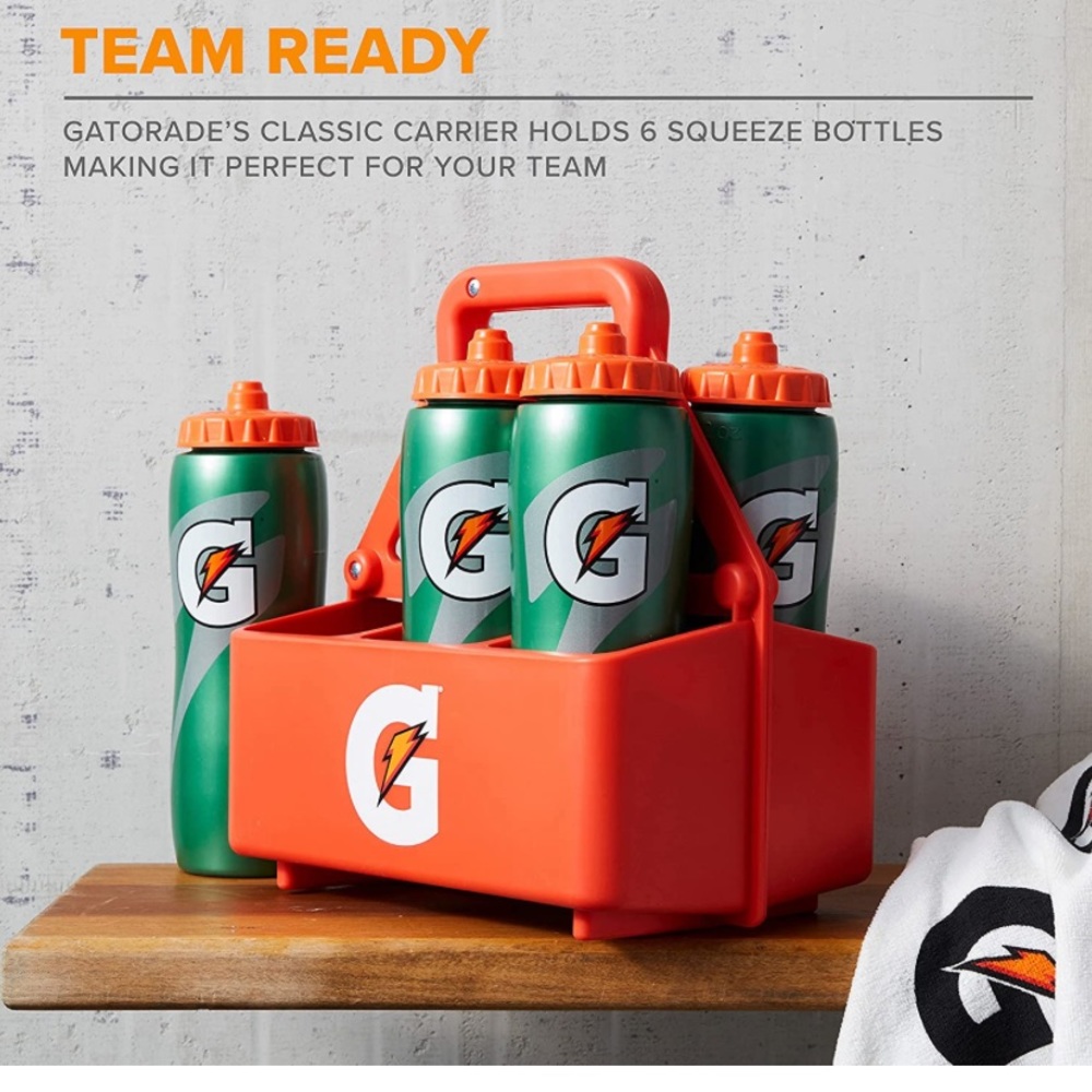 Gatorade 6ct Squeeze Bottle Carrier, Bottle Caddy, Bottle Holder